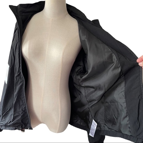 Tattoo black grey white  striped lined hooded spring fall jacket - Picture 5 of 10